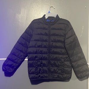 I am selling a Old navy puffer coat. It is black and blue. Size XL(14-16).